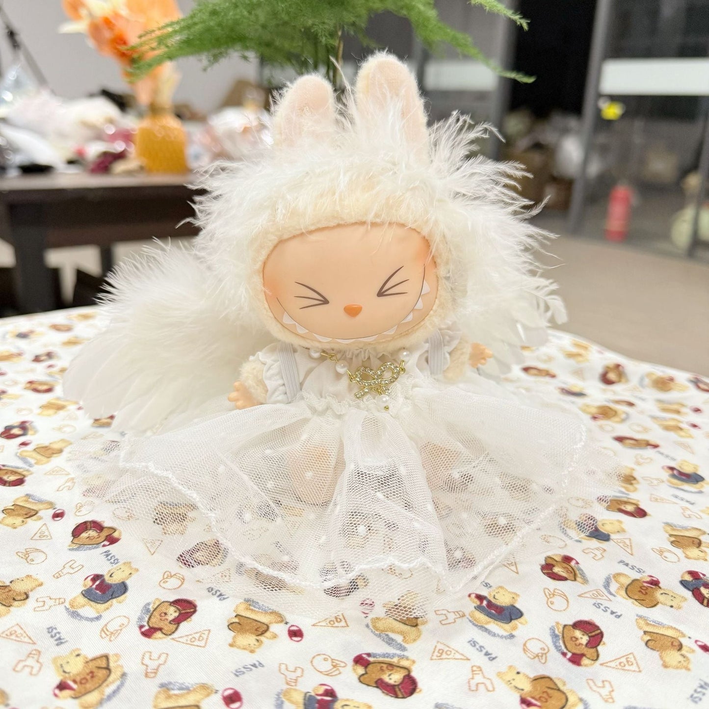 Disfraz de Angel para Labubu