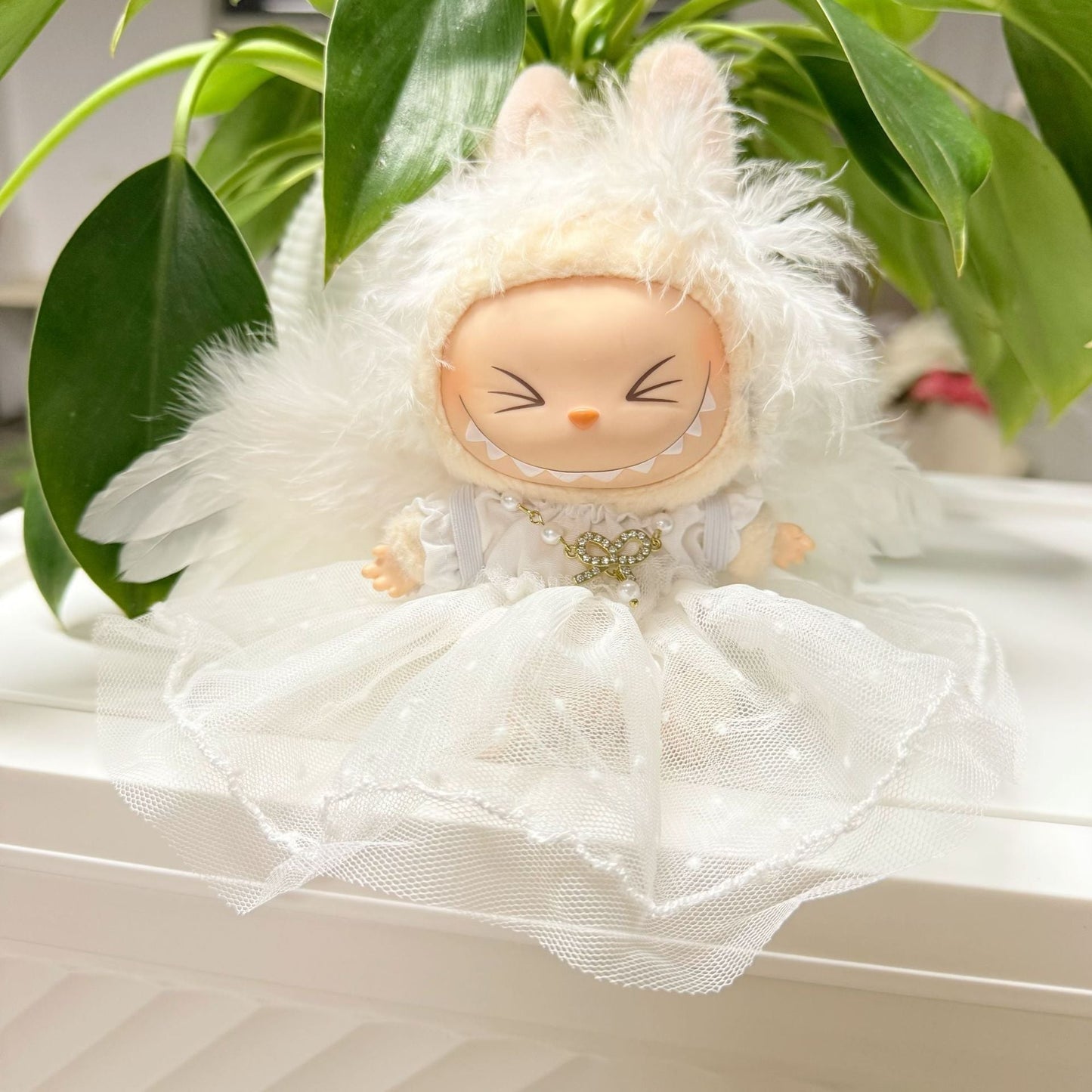 Disfraz de Angel para Labubu