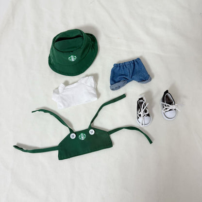Outfit de Starbucks 5 piezas para labubu V1,V2,V3