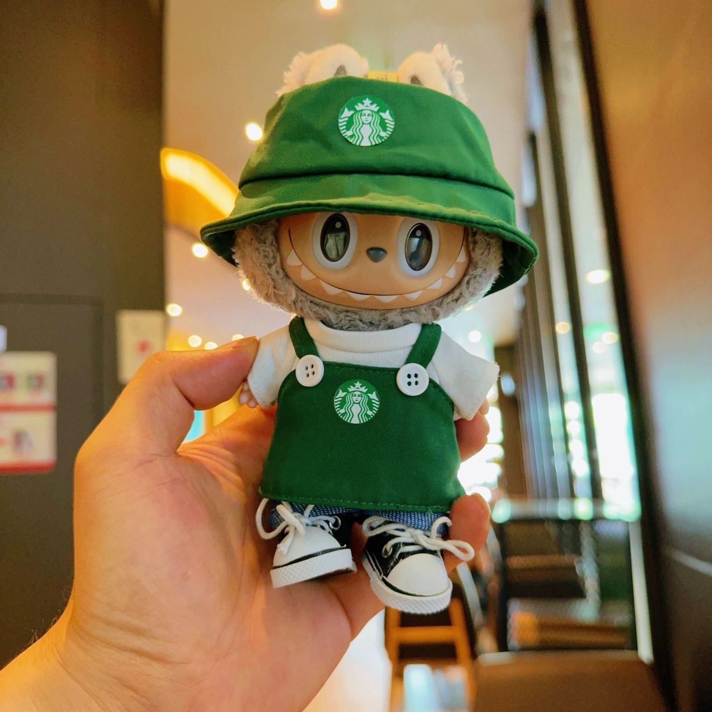 Outfit de Starbucks 5 piezas para labubu V1,V2,V3