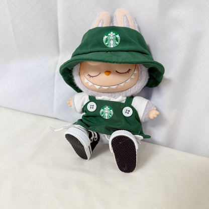 Outfit de Starbucks 5 piezas para labubu V1,V2,V3